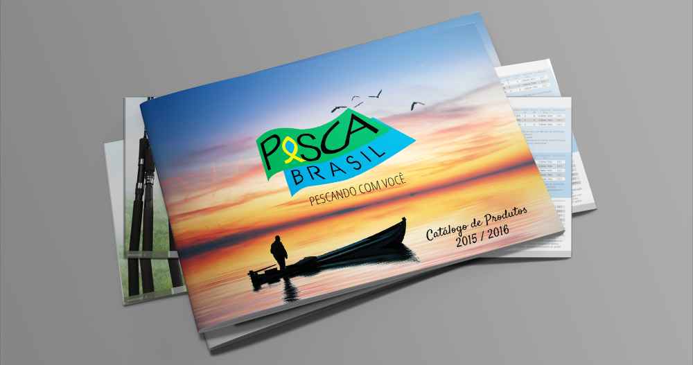folder revista pesca brasil catálogo de produtos