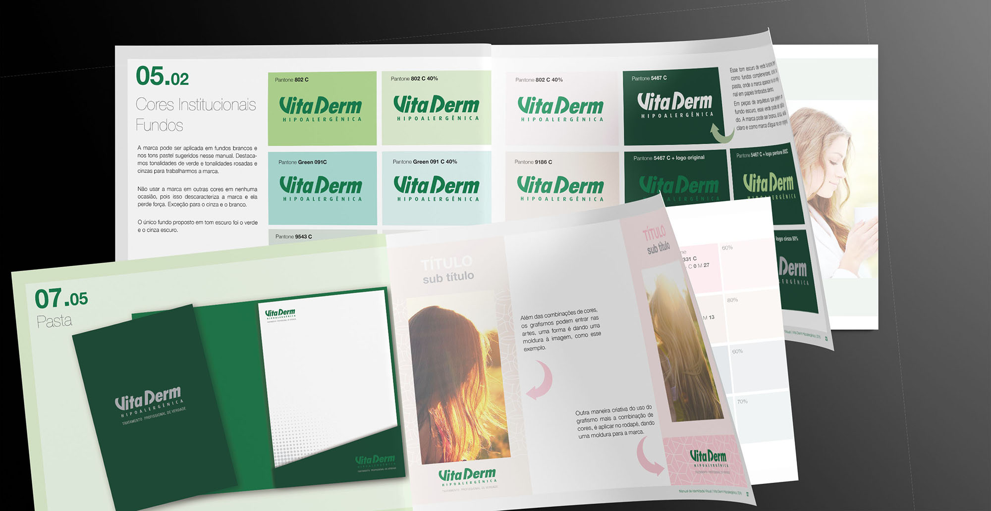 folder manual de marca vitaderm